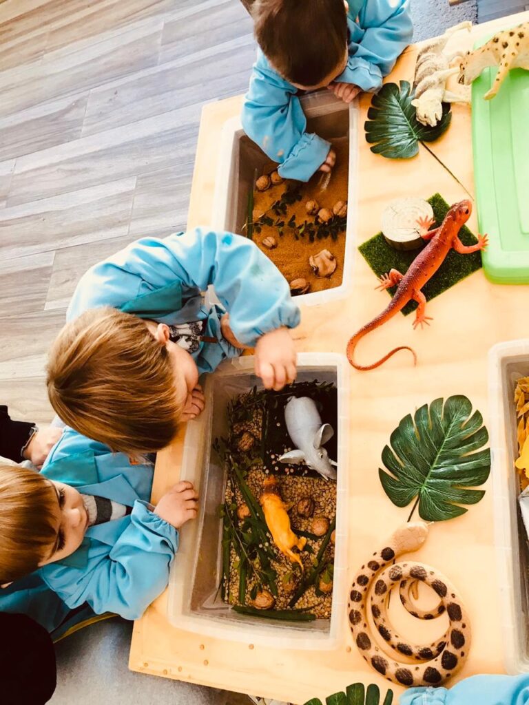 Mesa sensorial: explorar con las manos — Poki Play